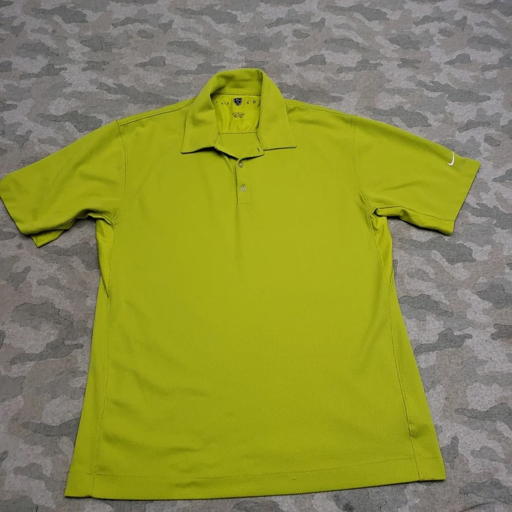 Nike Golf Polo Shirt Mens Large Green‎ Short Sleeve